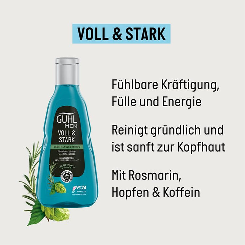 Guhl Men Full & Strong Shampoo - Typ vlasů: Tenké, jemné, normální Guhl Shower & Bath