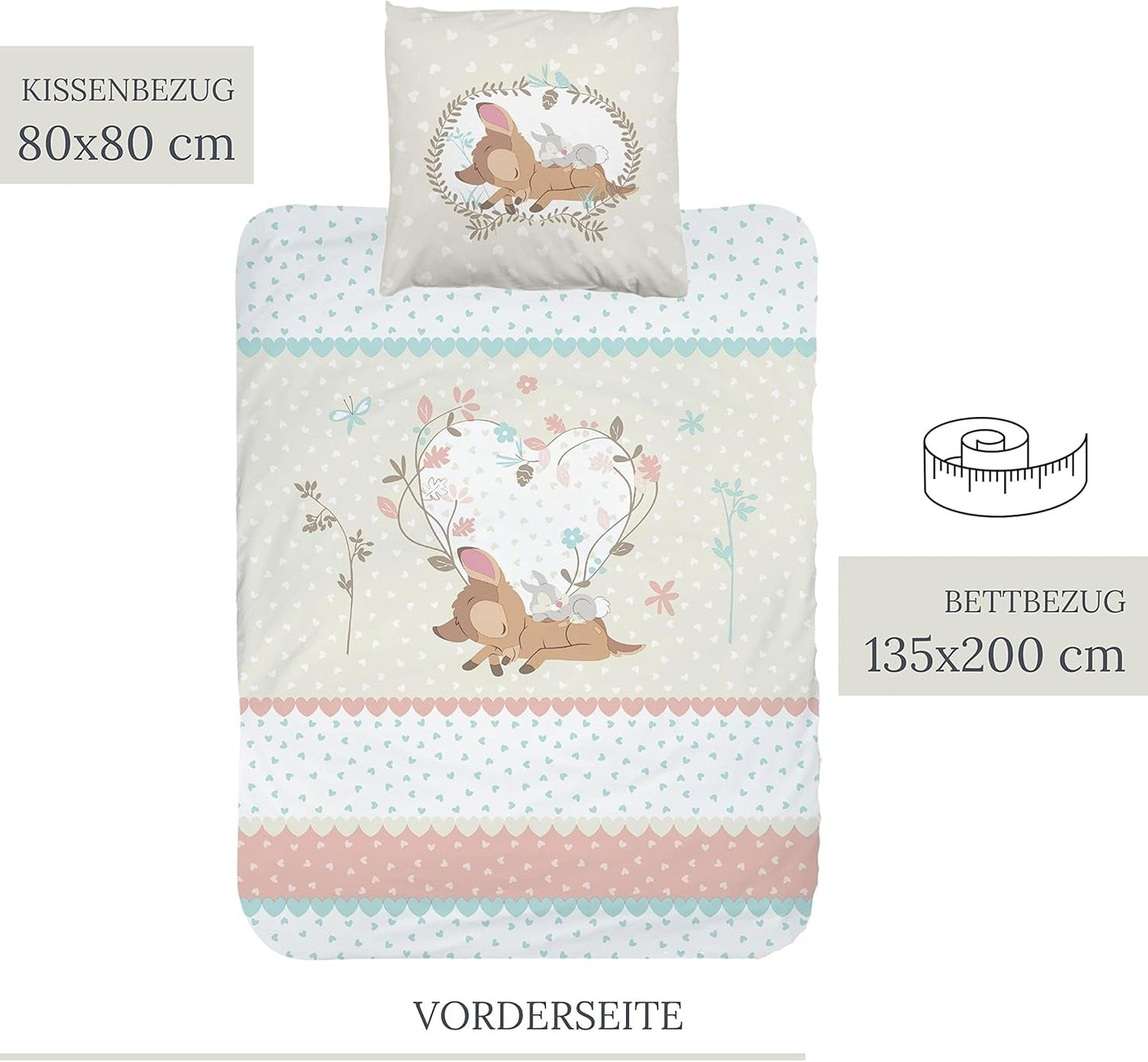 Povlečení pro dívky, Bambi, 100% bavlna Povlečení - dětské Naty Shop