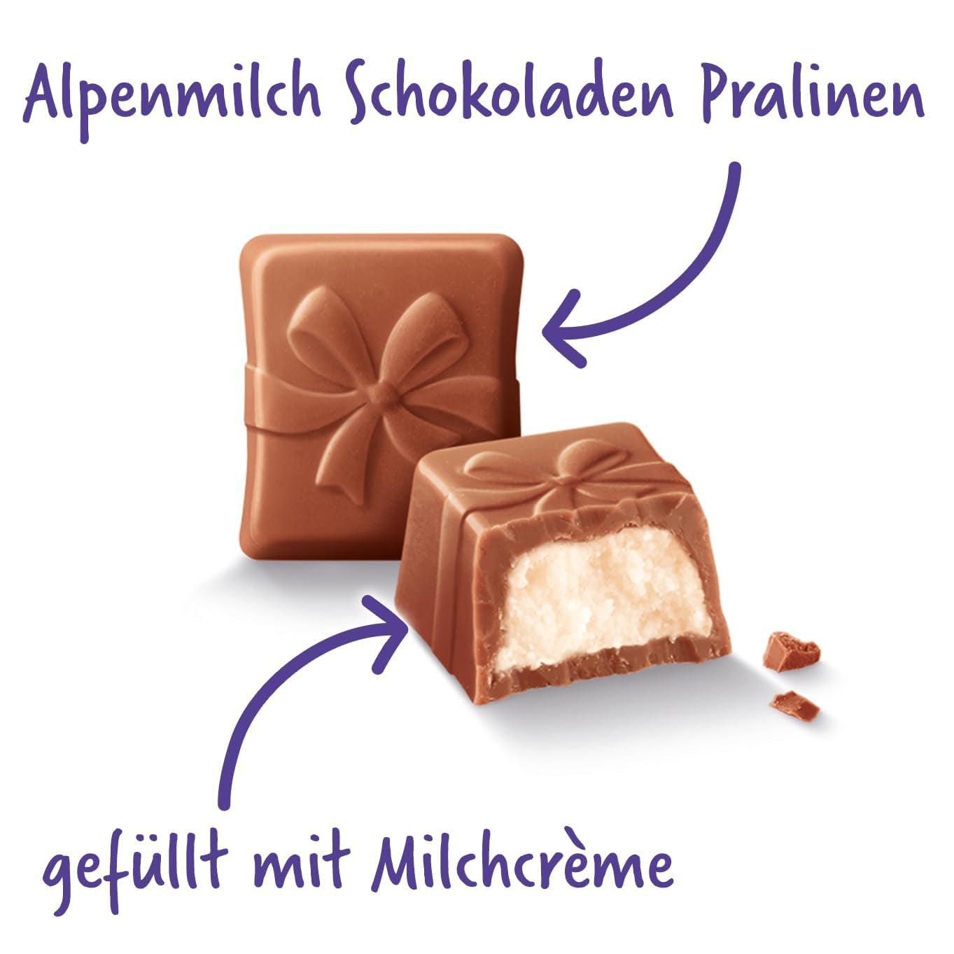 Pralinka Milka Gratulujeme – Čokoláda z alpského mléka s jemnou mléčnou krémovou náplní – 10 x 110g