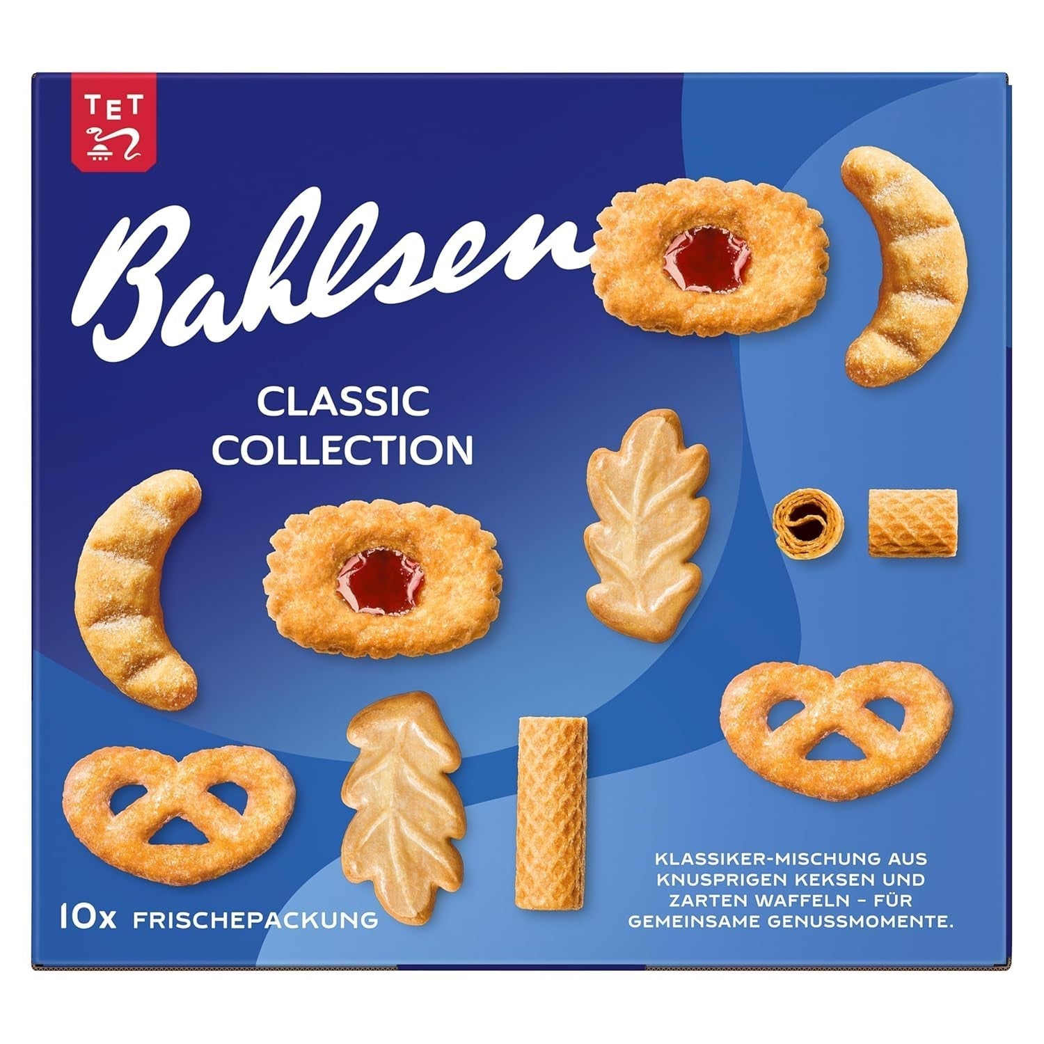 Kolekce Bahlsen Caroline – 1 balení – Směs sušenek a oplatek (10 x 161 g / 1610 g)
