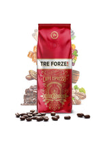 Espresso Caffè - Zrnková espresso - Pražená tradičně na ohni z olivového dřeva, ručně vyráběná na Sicílii - Prémiová zrnková káva 250 g pro plně automatické kávovary a portafiltrační stroje