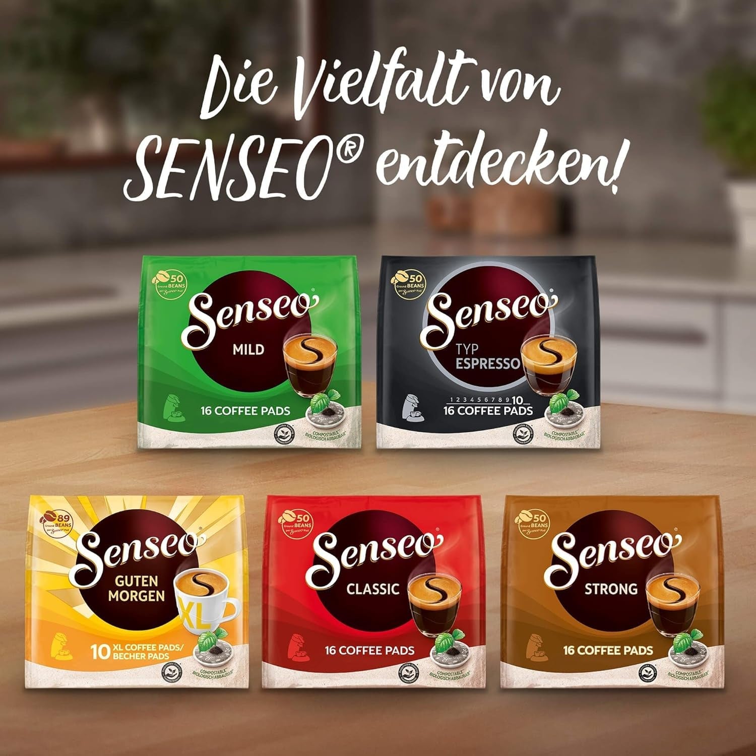 Senseo Pads Caffè Crema, 5 x 16 Getränke, 80 kaffeepadů