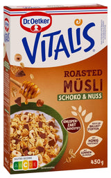 Oetker Vitalis Opékané müsli s brusinkami a dýňovými semínky: Opékané müsli se sušenými brusinkami, balení 8 ks (8 x 501 g)