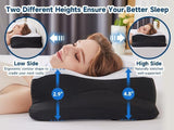 SUPA MODERN Memory Foam Polštář Boční Spací Chladivý Polštář 60X40 Ortopedický Zadní Strana Žaludek Krční Polštář Úleva od bolesti Krční Polštář Ortopedické Krční Polštáře Naty Shop