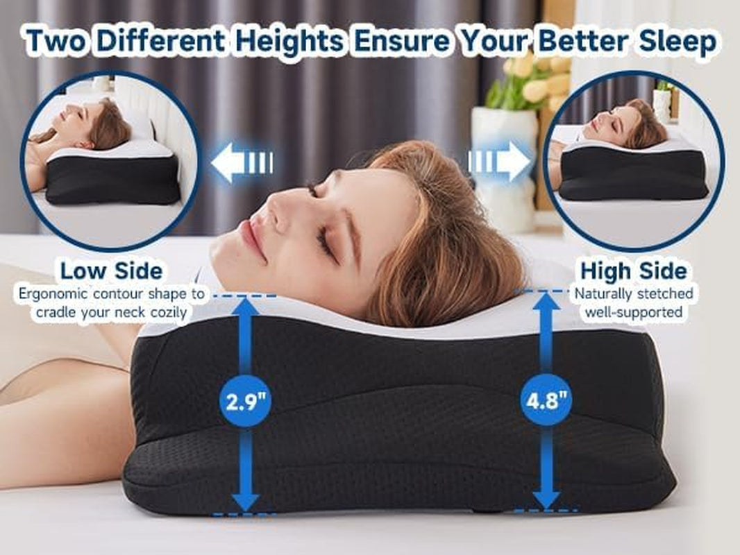 SUPA MODERN Memory Foam Polštář Boční Spací Chladivý Polštář 60X40 Ortopedický Zadní Strana Žaludek Krční Polštář Úleva od bolesti Krční Polštář Ortopedické Krční Polštáře Naty Shop