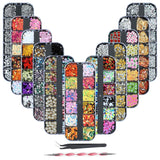 8 Boxen Nail Art Strass Kit - Nail Art Gemischt Strass Set, Nagel Kunst Strasssteine ​​​​Gems Perlen Edelsteine ​​Bunt Pferdeaugen Strass Für Nageldesign Zubehör Mit 1 Pinzetten Und 1 Strass Picker Für DIY