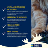 Bozita Mousse MSC Losos - 12 x 85 g vlhké krmivo pro kočky s jemnou texturou pěny a lososa - receptura bez obilovin, bez přidaného cukru a barviv - s postbiotiky pro podporu střevní flóry