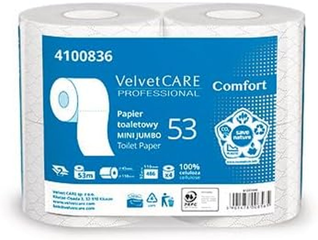 Comfort celulózový toaletní papír, 2vrstvý toaletní papír, 486 listů, 4 ks, bílý toaletní papír,