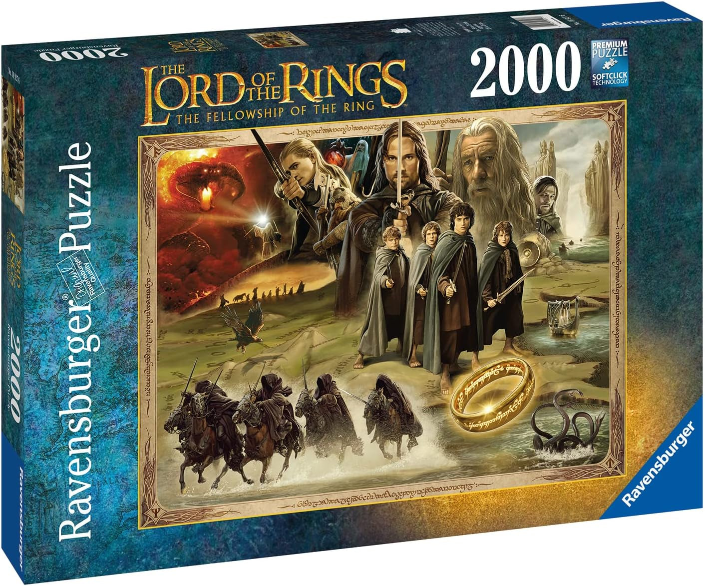 Ravensburger Puzzle 16927 - LOTR: The Fellowship of the Ring - Pán prstenů 2000dílné puzzle pro dospělé a děti od 14 let Puzzle Naty Shop