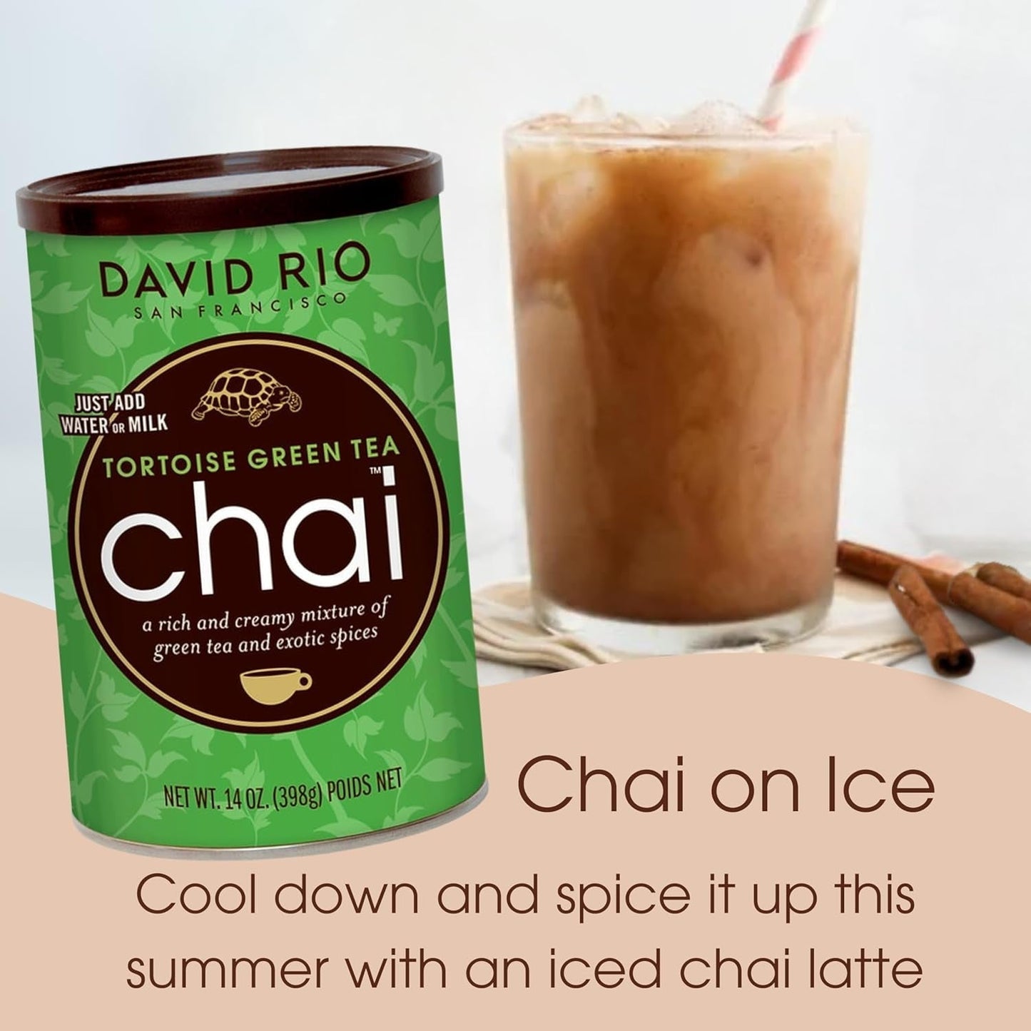 David Rio - Turtoise Green Chai, karton (1 x 398 g)