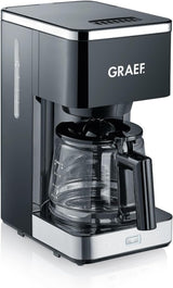 GRAEF. Filtr FK402 Espresso Machine Black, 1,25 l, funkce udržování teploty, časovač, funkce předinfuze, spařovací hlava pro optimální vývoj chuti, snadné použití