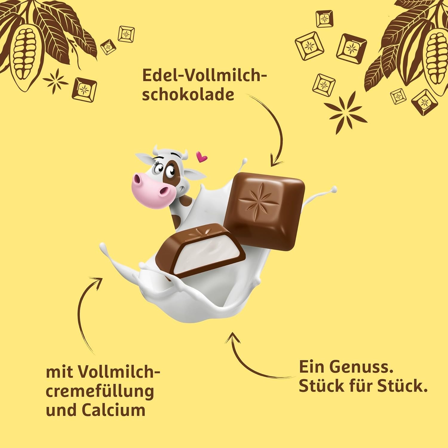 Schogetten pro děti, čokoládová tyčinka 100g, mléčná čokoláda s krémovou mléčnou náplní, vhodně porcovaná. Delikatesa. Kousek po kousku.