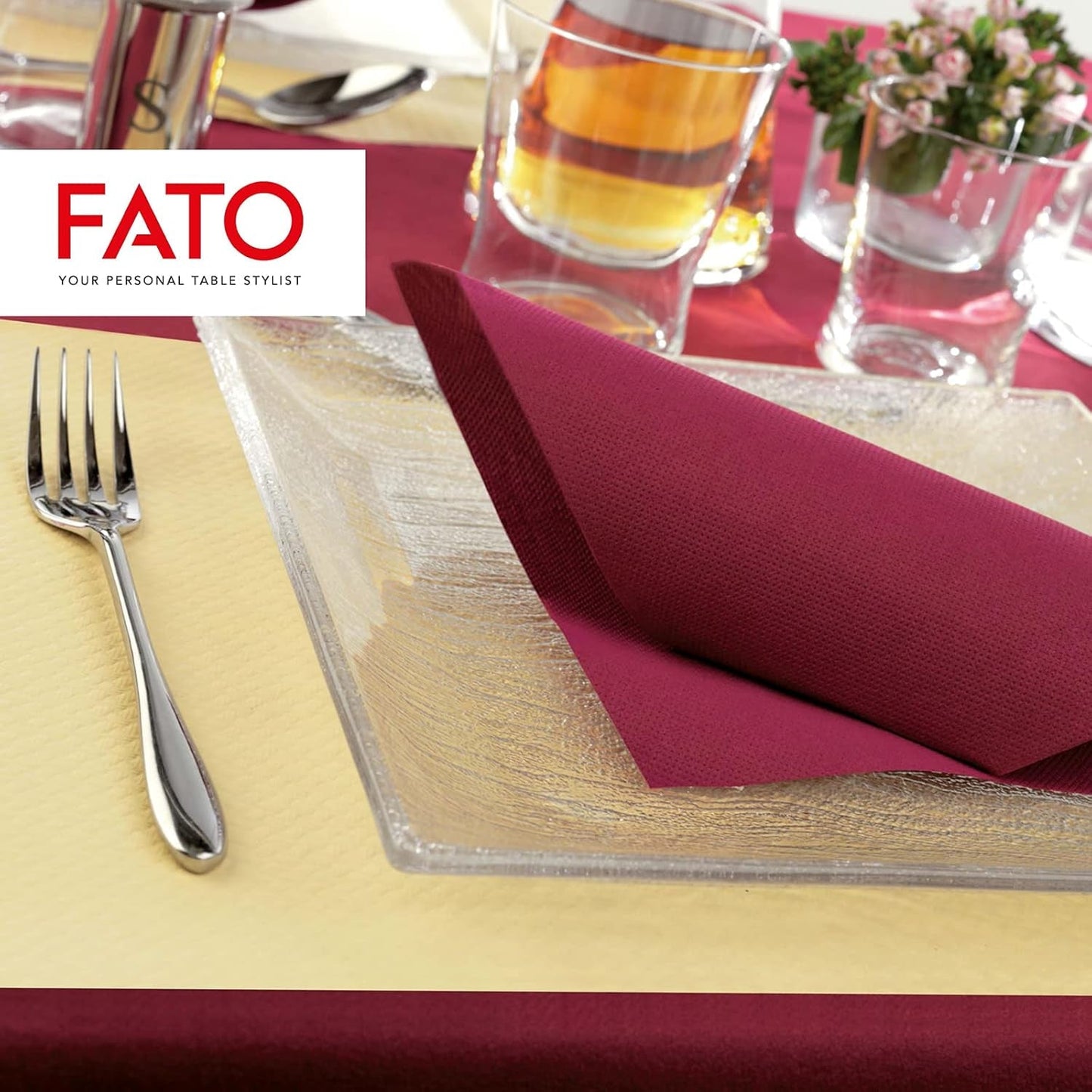 - Měkkost a měkkost Jednorázový hedvábný papír 40 balení 38X38 Velikost 4 Sklad 2 vrstvy Bordeaux Barva 100% čistý celulózový papír s certifikací Fsc (3 balení)