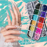 Nail Charms,6 Boxen Gold Silver Nagel Charms 3D Gold Bogen Stern Art Dekoration+6200 Strassstein ​​Bunt Steine ​​​​AB Perlen Diamanten, 3D Legierung Bow Nail Gems Nagel Deko Für Frauen Nagel (6-A)
