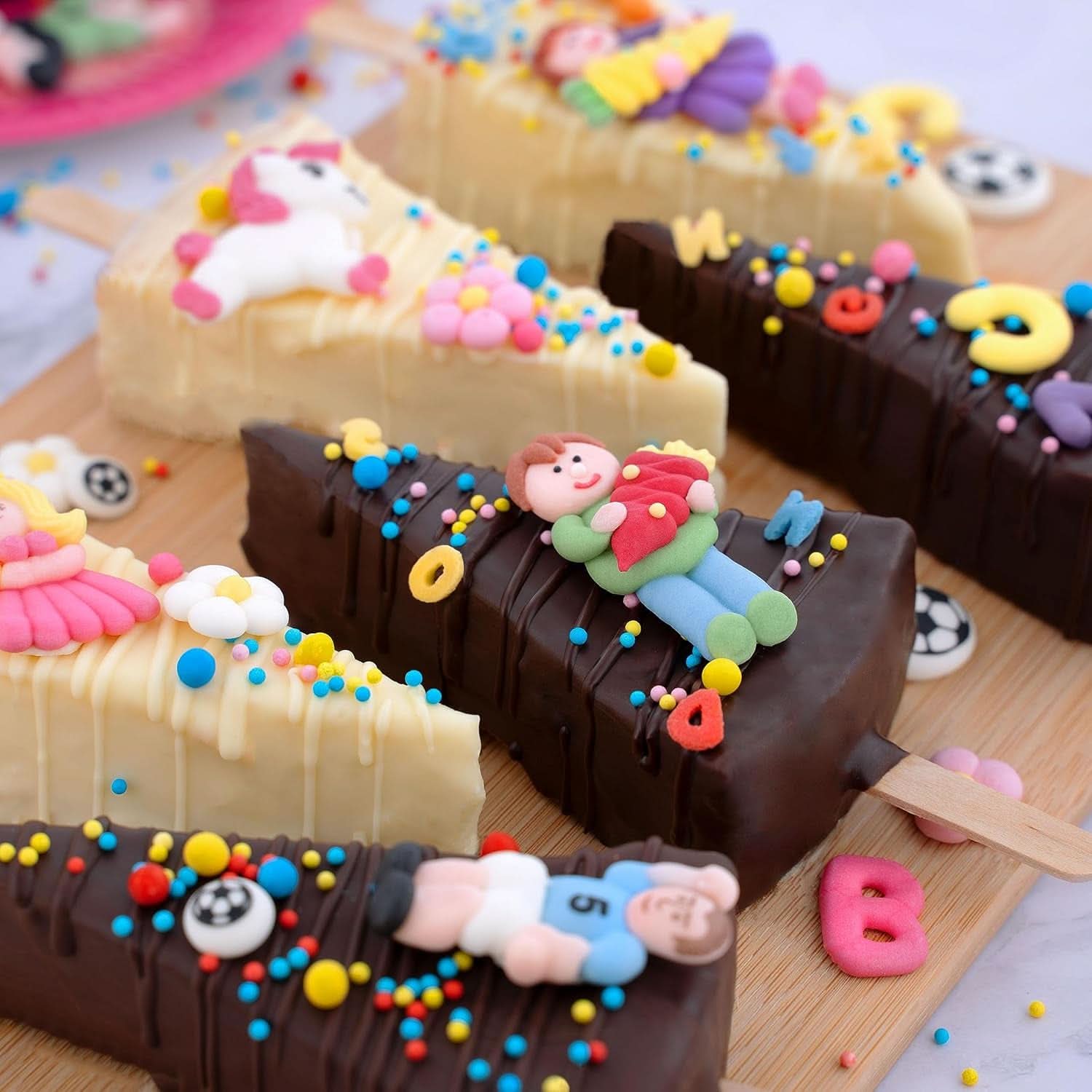 Günthart, 8 cukrových figurek pro začátek školy a dopisy, 115 gramů Sprinkles Naty Shop
