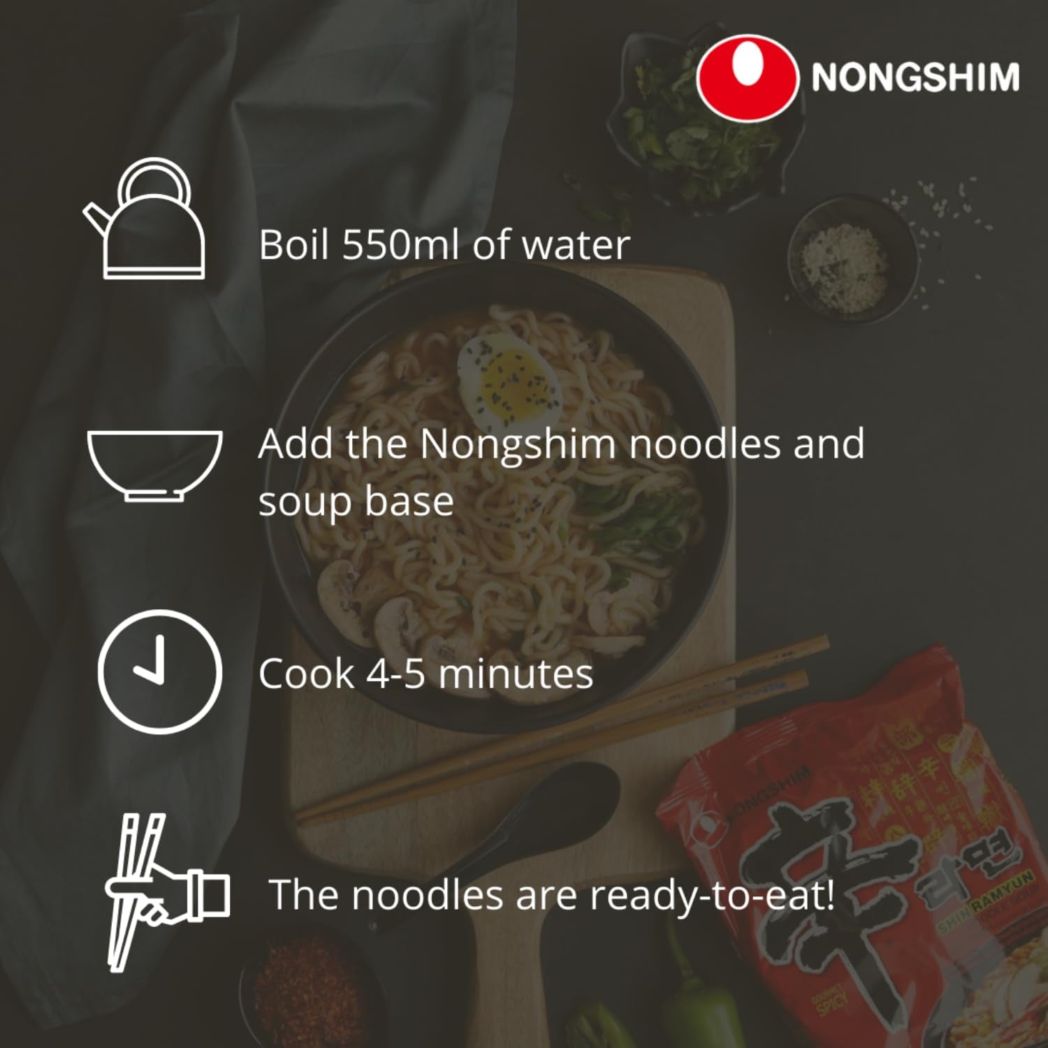 NONGSHIM - Instantní nudlová polévka Kimchi - (1 x 120 g)