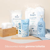 Vlhčené vložky BIOLANE 12 Maxi Squares - Miminka - 100% BIO - 720 Bavlna - pro citlivou pokožku - Přebalovací a toaletní potřeby - od narození - vyrobeno ve Francii