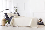 Přehoz Todocama Fine Boutique se vzorem piké, na jaro, léto, podzim a zimu, 100% super měkké mikrovlákno, multifunkční deka, 140/150/160-250 X 260 cm, světle šedá Postele a přikrývky Beuche den Todocama-Store Beige 180 X 260 Cm