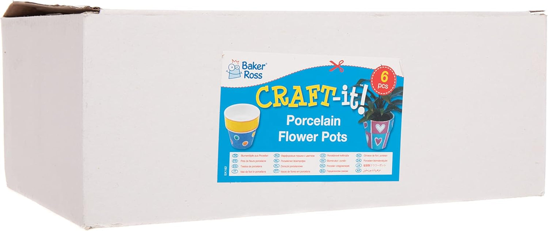 Baker Ross Mini porcelánové hrnce (6 kusů), Porcelán