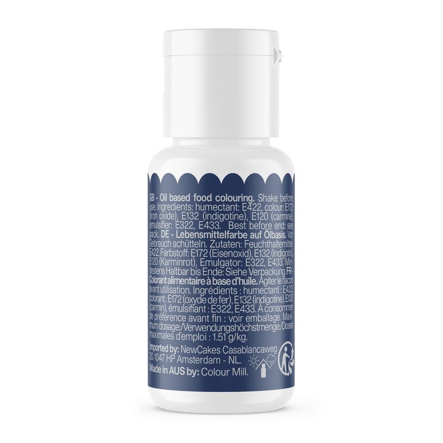 Potravinářské barvivo Color Mill Oil Blend Midnight Oil - Potravinářské barvivo na čokoládu, fondán, muffiny, dorty, pečení, makronky - Potravinářské barvivo na zdobení dortů - 100 ml