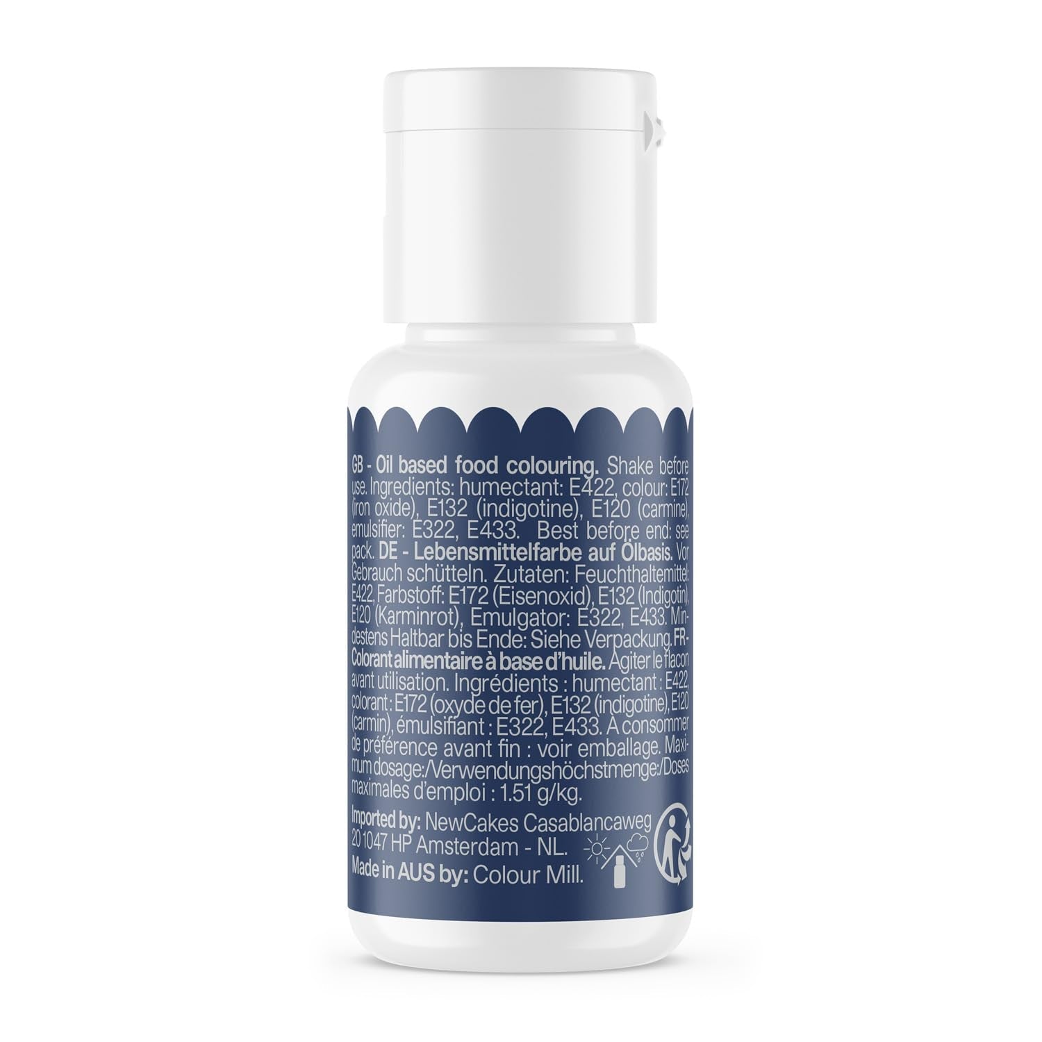 Potravinářské barvivo Color Mill Oil Blend Midnight Oil - Potravinářské barvivo na čokoládu, fondán, muffiny, dorty, pečení, makronky - Potravinářské barvivo na zdobení dortů - 100 ml