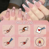 12 Stück French Tip Samolepka na nehty Selbstklebend Bunte Francouzské nehty Schablone Nagelaufkleber Samolepky na nehty Nageldesign DIY Nägel Zubehör(12 barev)
