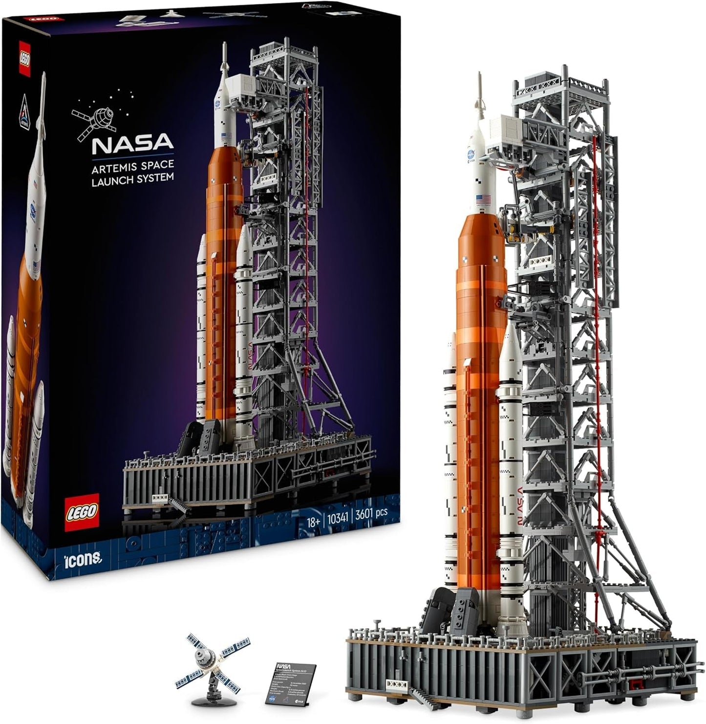 LEGO Icons NASA Artemis Launch Pad Dárkové dekorace do obývacího pokoje nebo kanceláře Stavebnice pro dospělé s vesmírnou kapslí Orion a odpalovací plošinou Sběratelský předmět 10341 Stavebnice Besuche den LEGO-Store Výchozí název