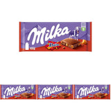 & Daim 1 x 100g I Čokoláda z alpského mléka I s kousky karamelu a mandlí I Čokoláda z alpského mléka 100% I Čokoládová tyčinka s Daim (balení 4 ks)