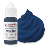 Sugarflair Colourflex Potravinářské barvivo na olejové bázi, královská modř, vysoce koncentrované tekuté potravinářské barvivo, potravinářské barvivo pro máslový krém, čokoládu, těsto, fondant, polevu a další – 15 ml