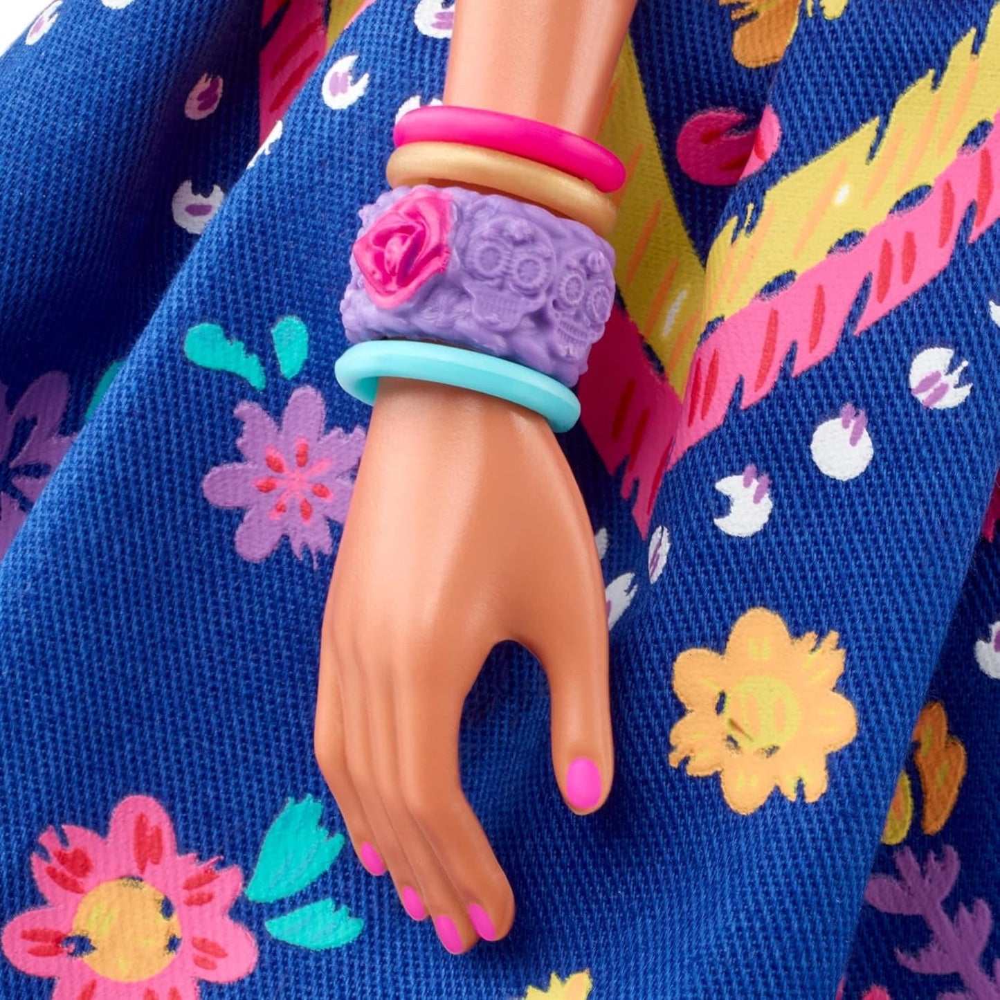 2022 Día De Muertos panenka Barbie s nařasenými tradičními šaty, květinovým věncem a barvou na obličej Calavera, dárek pro sběratele