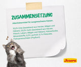 JOSERA Kachní a kuřecí paštika s petrželkou (16 x 85 g) | Dospělý | Prémiové vlhké krmivo pro dospělé kočky | Kachní a kuřecí paštika | Lososový olej | Žádná zrna | Mokré krmivo pro kočky v čerstvých sáčcích | Balení 16