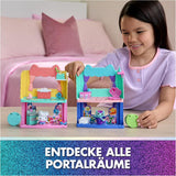 DREAMWORKS DOMEČEK PRO PANENKY GABBY: FILM – portálová místnost Kuchiho cukrem posypaná kuchyň s figurkou a doplňky, pro děti od 3 let
