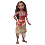 Disney Princess Moana 80cm Play Doll od Jakks Pacific Pohyblivá panenka s kartáčem na rozčesání Vlnité kadeře Šaty inspirované filmem Odnímatelný přívěsek náhrdelník Panenky Naty Shop