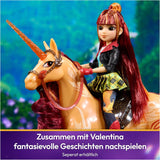 Unicorn Academy Cinder the Unicorn – 28 cm vysoký, originální jednorožec Valentina ze série Netflix, se skutečnou hřívou a ocasem, odnímatelnou uzdou a sedlem a kartáčem, pro děti od 4 let
