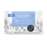 Zelené vlhčené ubrousky LILLYDOO, počet 600 (10 x 60), 100% ubrousek odolný proti roztržení bez plastů – bez parfemace, jemný a přírodní, jemný čistící prostředek pro citlivou pokožku, dermatologicky testováno