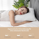 EGO HOME polštář z paměťové pěny 40x80 cm s drcenou paměťovou pěnou - prodyšný, ergonomický polštář pro podporu krku pro spáče na boku, zádech nebo břiše - certifikováno Oeko-Tex - pratelný potah
