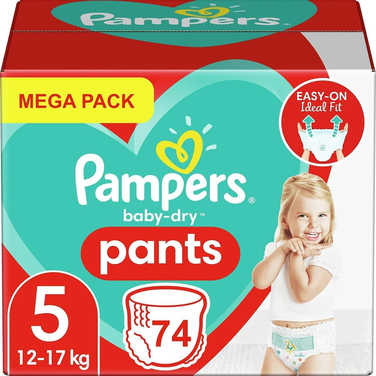 Pampers (stará verze), kalhotky, velikost 4, 9kg-15kg, tři balení (1 x 88 plen)