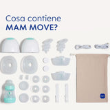 MAM Move Double odsávačka mateřského mléka, přenosná, 3 provozní režimy a 5 úrovní intenzity Příslušenství Jídlo a kojení Bebe Naty Shop