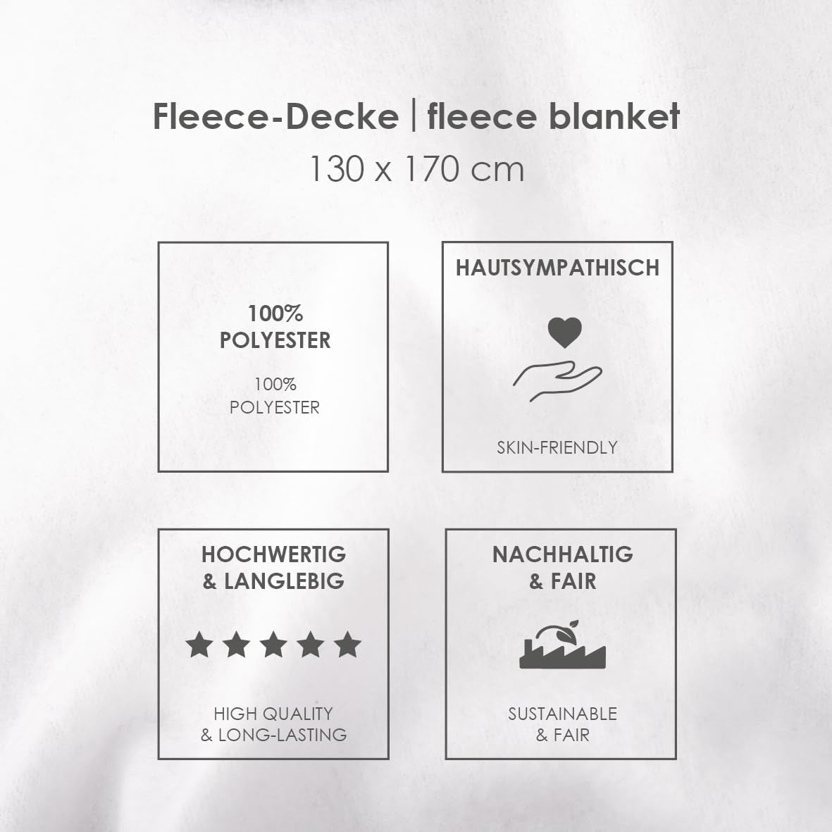 Fleecová deka Herding Wednesday, cca. 130X170 cm, 100% polyester, černá Postele a přikrývky Besuche den Herding-Store