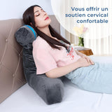 INFANZIA ergonomický polštář na čtení s područkami, opěrka zad z paměťové pěny, šedá, M