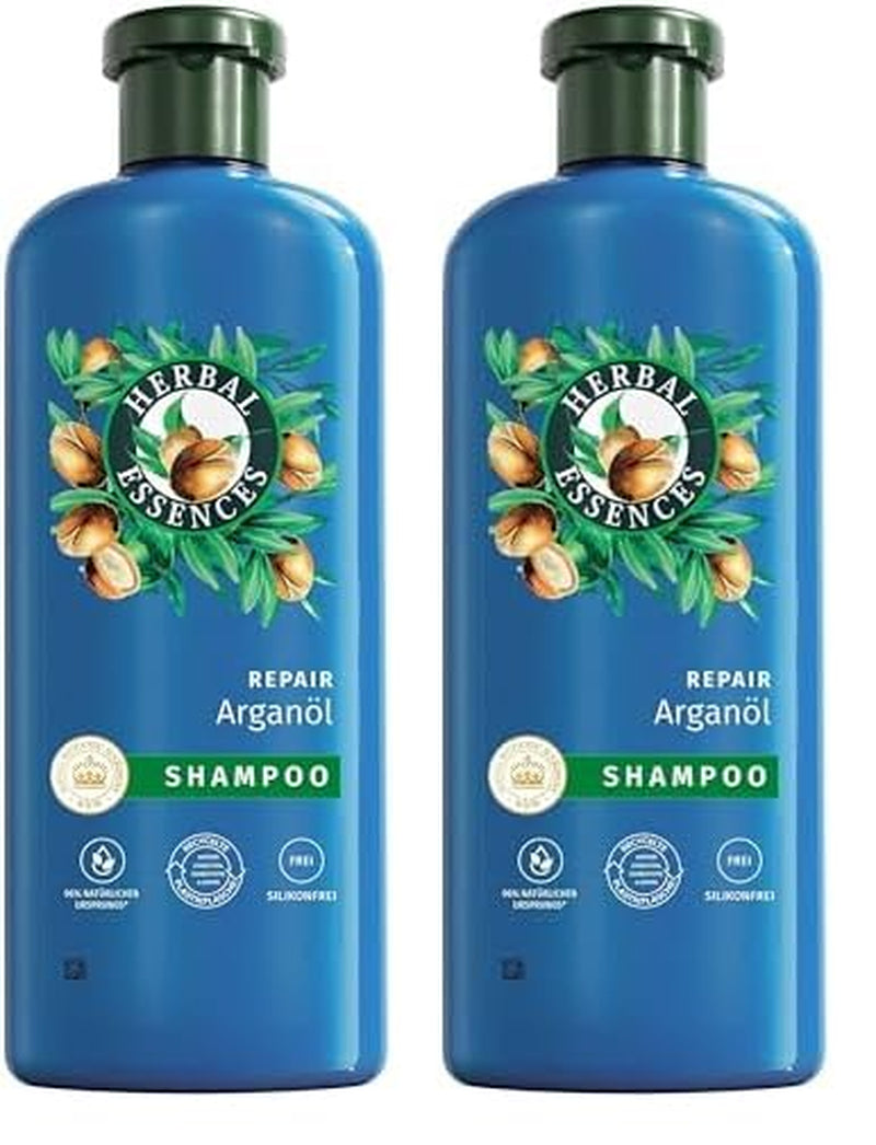 Herbal Essences Regenerační maska na vlasy s arganovým olejem 300 ml. Od poškozených vlasů po hladší a lesklejší vlasy. Intenzivní péče. S přísadami přírodního původu. Vegan Naty Shop Maska na vlasy 350 ml (balení 2 ks) Šampon