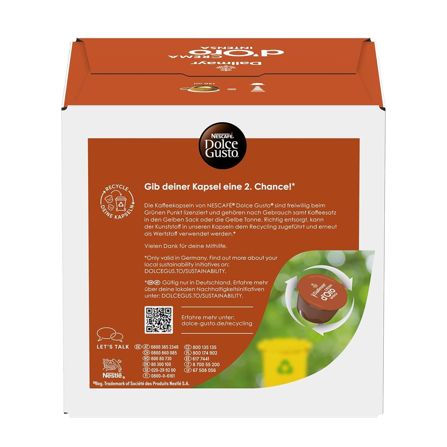 NESCAFÉ DOLCE GUSTO DALLMAYR Crema d'Oro Intensa Kaffeekapseln 3er Pack (3 x 16 kapslí)
