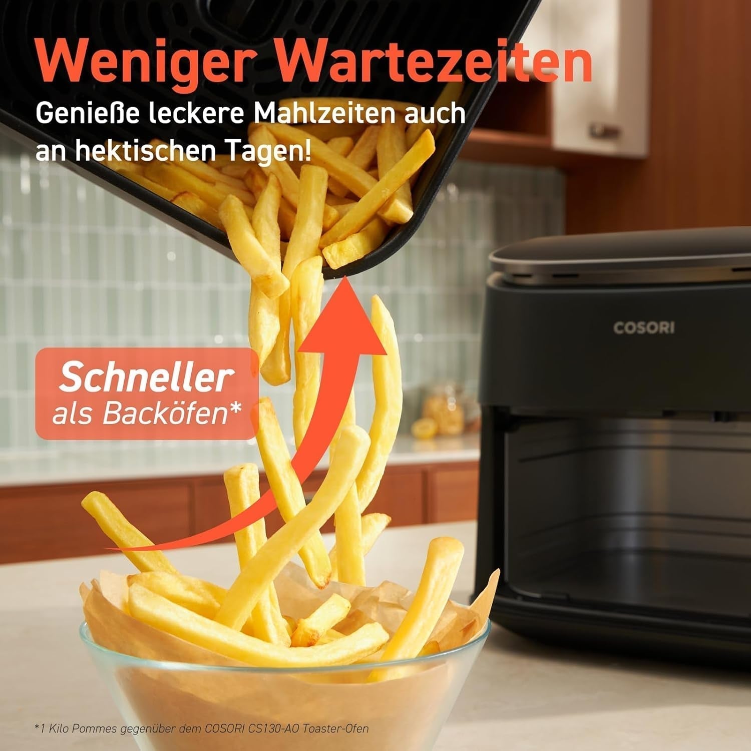 Horkovzdušná fritéza Cosori Turboblaze Airfryer, 9 v 1, 6 litrů, tichá zařízení Naty Shop