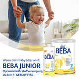 BEBA 2 - Pokračovací mléko po 6 měsících, s 5 HMO komplexem, obsah bílkovin odpovídající věku, bez laktózy, bez palmového tuku, bez rybího tuku, dětská výživa, sušené dětské mléko, balení 3 ks (3 x 800 g)