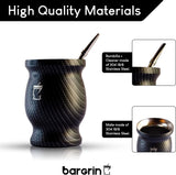 Čajová sada Mate - Hrnek Mate - Sada Mate a Bombilla - Šálky na čaj - Dvoustěnný design Hrnek Mate - Sada hrnků Yerba Mate