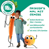 FRECHE FREUNDE Bio lisovatelná ovocná kapsička s jablky, banány, špenátem a okurkou, pyré a zeleninou v lisovatelné kapsičce pro miminka od 6 měsíců, veganská, balení 6 ks (6 x 100 g)