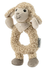 Flocke Sheep Sterntaler Catch Toy - motorická hračka pro chrastění, doteky a hraní - plyšová hračka pro miminka a děti s chrastítkem jako věrným kamarádem - hračka pro miminko z měkké tkaniny pískové barvy Baby Toys Naty Shop