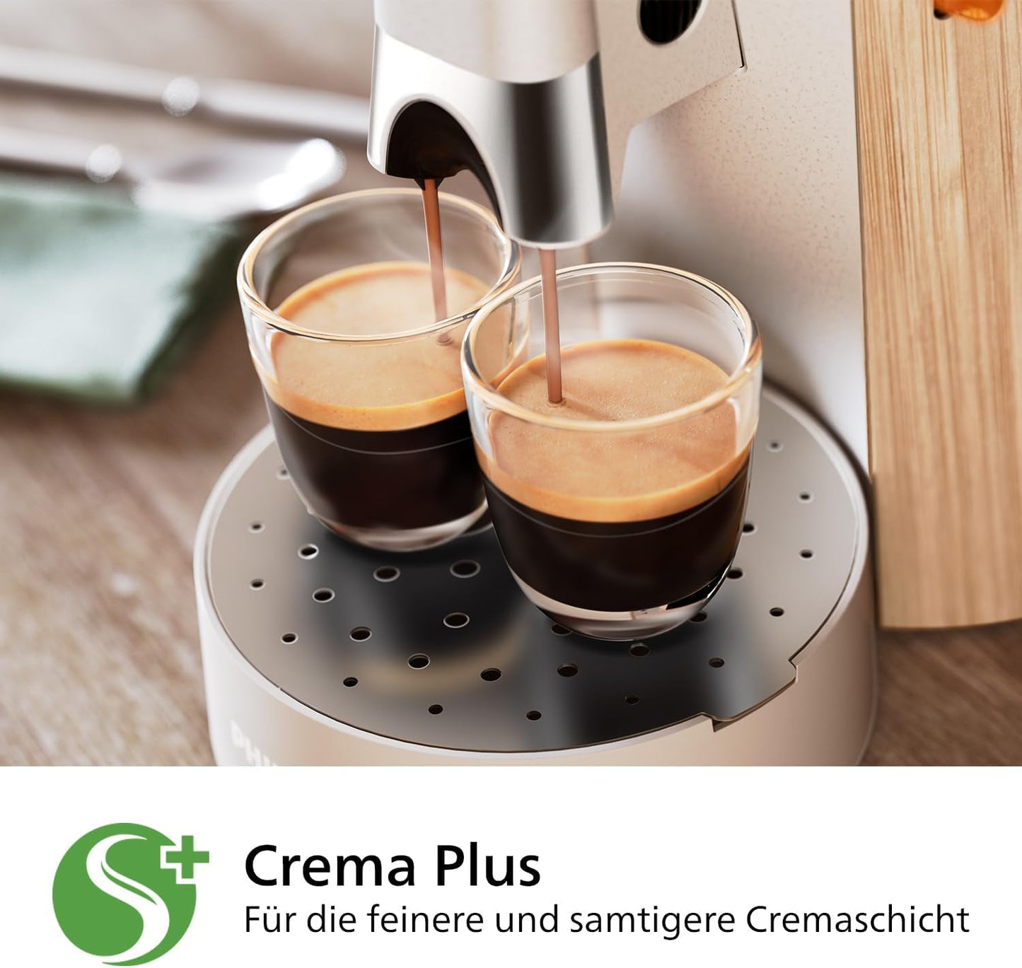 Espresso kávovar s kapslemi PHILIPS Senseo Select - Intensity Plus, s funkcí Memo na 3 kávové speciality, Crema Plus, ekologický výrobek, vysoká kvalita, hedvábně bílá (CSA240/05)