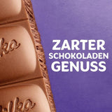 Milka Black Milk – alpská černá čokoláda s mléčnou a krémovou nugátovou náplní – 85g