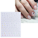 JMEOWIO Nálepka na nehty Aurora 12 Blatt Nálepka na nehty Selbtklebend Nagelaufkleber Holografisches Stern Herz Dekoration Nageldesign Zubehör